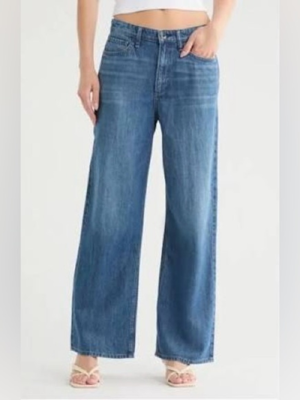 Rag&Bone Mid-Rise Lori Wide Leg Jeans